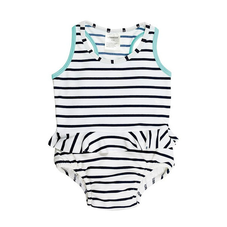 Lassig Kostium do pływania jednocześciowy z wkładką chłonną Sailor navy UV 50+