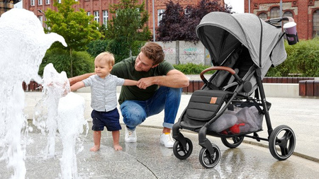 [OUTLET] Kinderkraft Grande New 2023 Wózek Spacerowy Black