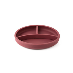 Ecorascals Talerzyk Trójdzielny Z Przyssawką 2w1 Burgundowy