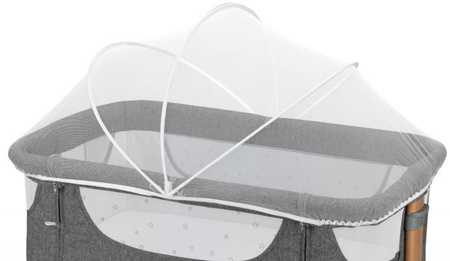 MoMi Smart Bed Łóżeczko Dostawne Kojec 4w1 Grey