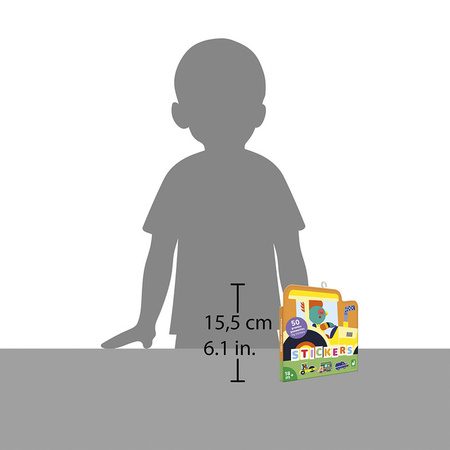 Janod Duże naklejki 50 szt. Pojazdy 18m+