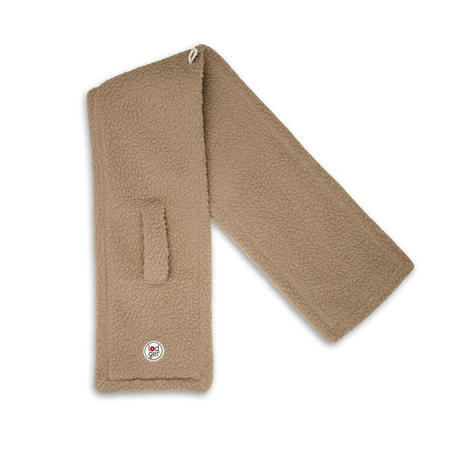 Lodger Szaliczek z polaru dwuwarstwowy beżowy Teddy Fleece Beige 0-12m