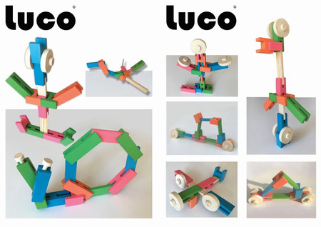 Luco Toys Klocki konstrukcyjne z kółkami 36 szt