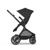 Cybex Eos Lux Wózek Głęboko-Spacerowy Rama Czarna Moon Black + Aton B2 i-Size Fotelik 0-13kg + Baza One Volcano Black