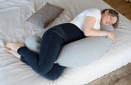 Beaba Ergonomiczna Poduszka Rogal Dla Kobiet W Ciązy i Karmiących Big Flopsy Fleur de Coton Heather Grey