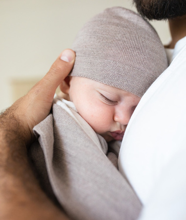 Puuki Yarnami Cozy Kocyk z Wełny Merino - Delikatny Brąz