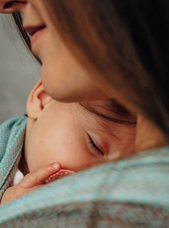 LennyLamb Moja Pierwsza Chusta Do Noszenia Dzieci Tkana Splotem Jodełkowym Mała Jodełka Rozmiar M 4,6m 100% Bawełna Baby Mint