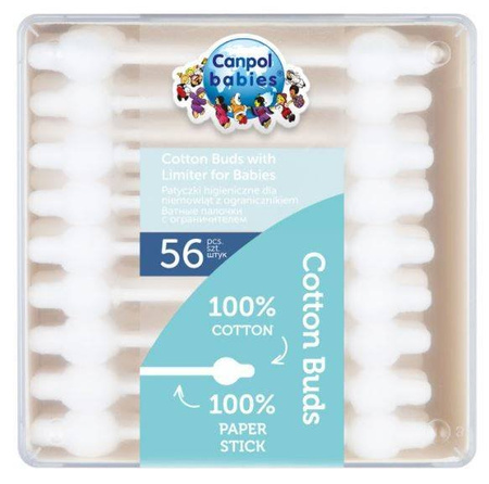 Canpol Babies Bezpieczne Ekologiczne Patyczki Higieniczne Dla Niemowląt 56 szt 3/115