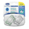 Chicco PhysioForma Micro Smoczek Silikonowy 0-2m 2szt. Glow