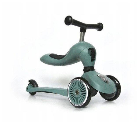 Scootandride Highwaykick 1 Jeździk i Hulajnoga 2w1 1-5 Lat + Scootandride Kask S-M Forest 