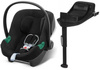 Cybex Balios S Lux Wózek Głęboko-Spacerowy Moon Black 2023 Rama Czarna + Cybex Aton B2 i-Size 0-13kg + Baza One Volcano Black