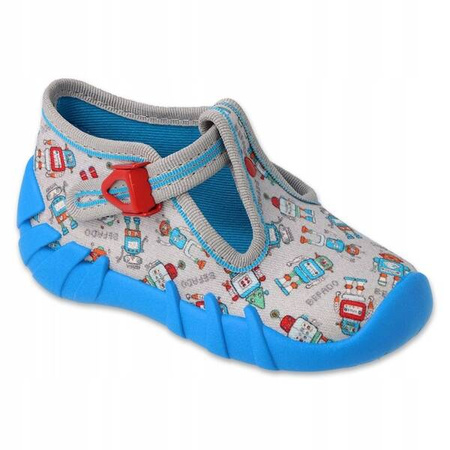 Befado Kapcie Dziecięce Zapinki Rozmiar 23 Szary