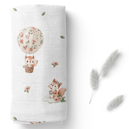 Bocioland Pieluszka Bambusowa 40x40cm Wiewiórki