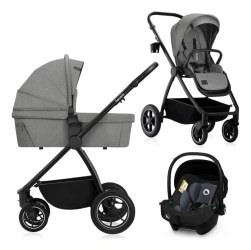 Lionelo Meril Wózek Głęboko-Spacerowy 3w1 Grey Stone