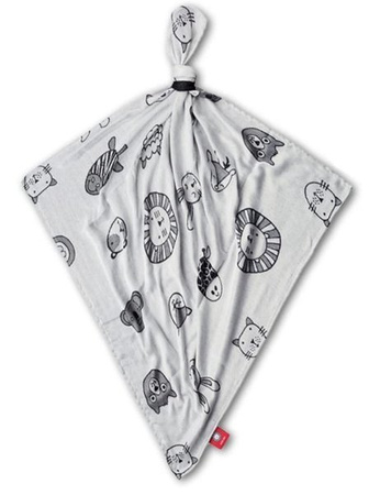 Texpol Pieluszka Bambusowa 75x75 Łapki Czarno-Białe