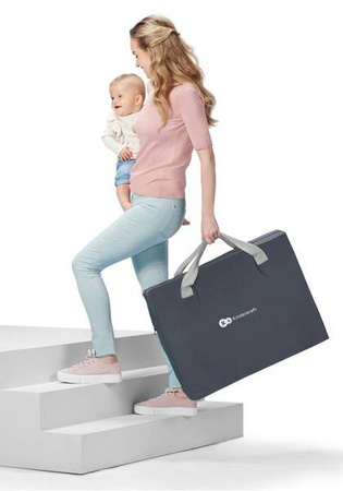 Kinderkraft Movi Łóżeczko Turystyczne   Grey&Wooden