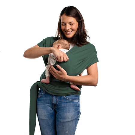 Boba WRAP Chusta Do Noszenia Dziecka - Organic Butelkowa Zieleń