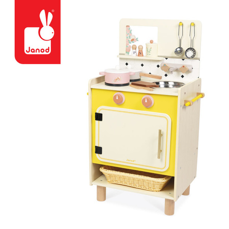Janod Drewniana kuchnia z 10 akcesoriami Shiny Grandma 3+