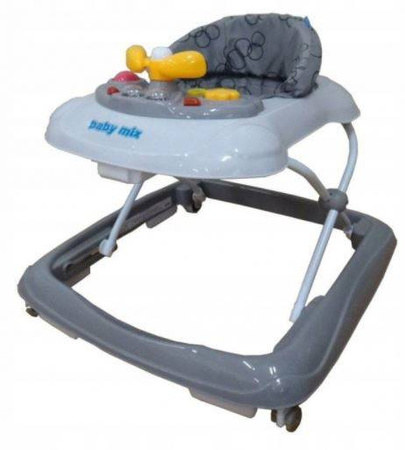 Baby Mix Chodzik z Kierownicą Szary