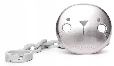 Suavinex Klips do smoczka  Premium  Kotek szary   Hygge Baby Szary