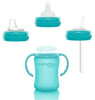 Everyday Baby, Szklana butelka ze smoczkiem S reagująca na temperaturę, 150 ml Turkusowy