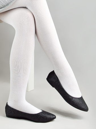 Noviti Rajstopy Bawełniane Gładkie Białe 116-122