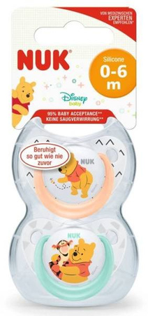 NUK Smoczek uspokajajacy silikonowy 0-6m-cy DISNEY KUBUŚ 2szt/box