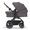 Kinderkraft B-Tour Mink Pro Wózek Głęboko-Spacerowy + Fotelik 0-13 kg Zestaw 3w1 Dark Grey