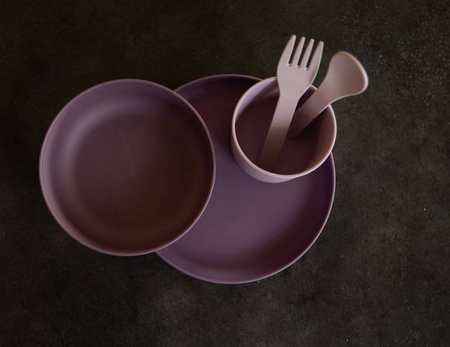 Bo Jungle Zestaw Naczyń BioPlastik CPLA purplepink 