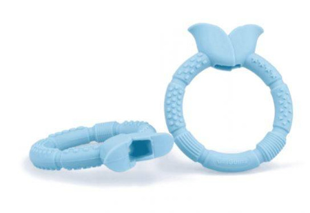 GiliGums Gryzak Silikonowy Kwiatek Niebieski