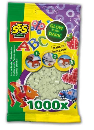 Ses Creative Koraliki do Prasowanek 1000szt. Świecące w Ciemności