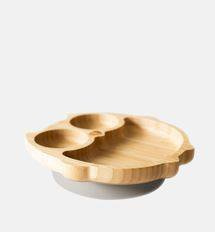 Eco Rascals Miseczka Bambusowa z Przyssawką Sowa Szara