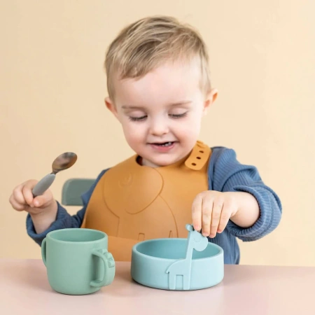 Done by Deer Peekaboo Miseczka Silikonowa Raffi Grey