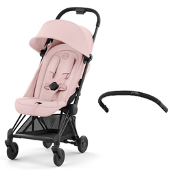 Cybex Coya Wózek Spacerowy Rama Matt Black Peach Pink + Pałąk do Wózka