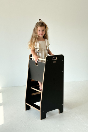 Baby Wood Kitchen Helper Comfort Czarny