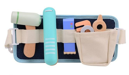 Joueco Drewniany pas zestaw fryzjerski