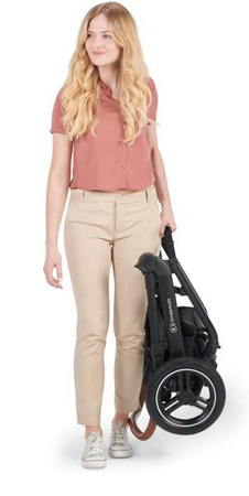 Kinderkraft B-Tour Wózek Głęboko-Spacerowy + Fotelik 0-13 kg Zestaw 3w1 Czarny