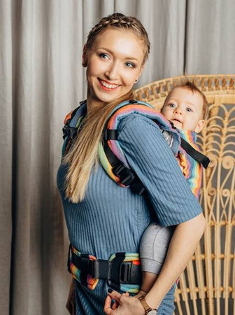 LennyLamb Nosidło LennyUpGrade z Tkaniny Skośno-Krzyżowej 100% Bawełna Luna Rozmiar Standard 