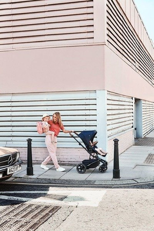 Easywalker Harvey 2  Premium Wózek Spacerowy  Sapphire Blue  (zawiera stelaż, siedzisko z budką, pałąk, folię przeciwdesz. i adapter wysokości) Sapphire Blue