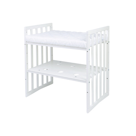 [OUTLET] Waldin Łóżeczko Dziecięce Owalne 7w1 z Materacem Białe