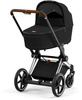 Cybex e-Priam 3.0 Rama ze Stelażem Siedziska + Gondola Wózek Głęboki Eco Onyx Black