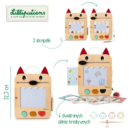 LILLIPUTIENS Drewniana tablica – znikopis Wilk Louis 2 lata+