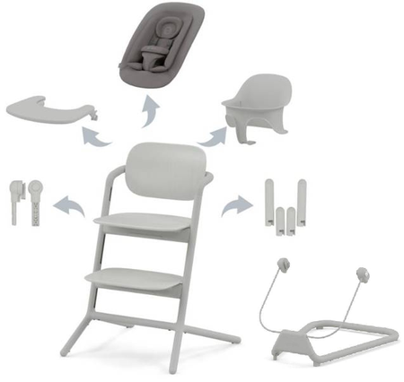 Cybex Lemo Krzesełko Bujaczek Zestaw 5w1 Suede Grey