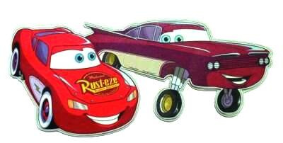 DISNEY Dekoracja Duża Cars Zygzak I Roman 