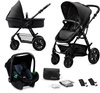 KinderKraft Moov Wózek Głęboko-Spacerowy 3w1 Black