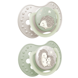Lovi Night&Day Hedgehog Smoczek Silikonowy Dynamiczny 18m+ 2 szt 22/931