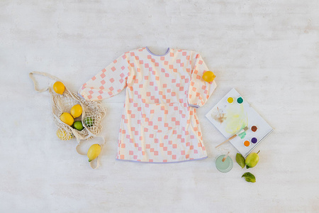 Lassig Fartuch z długim rękawem wodoodporny Happy Fruits Peach