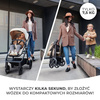 Kinderkraft Newly Wózek Wielofunkcyjny 4w1 + Fotelikiem Mink Pro z Bazą Moonlight Grey