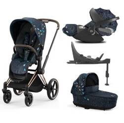 Cybex Priam 4.0 Wózek Głęboko-Spacerowy + Fotelik Samochodowy Cloud T 0-13kg + Baza T Jewels of Nature