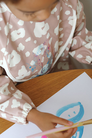 Beaba Śliniak 2w1 z odpinanym długim rękawem Savannah bloom